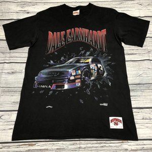Dale Earnhardt NASCAR Vtg 90s AOP All Over Print The Intimidator T Shirt Sz L